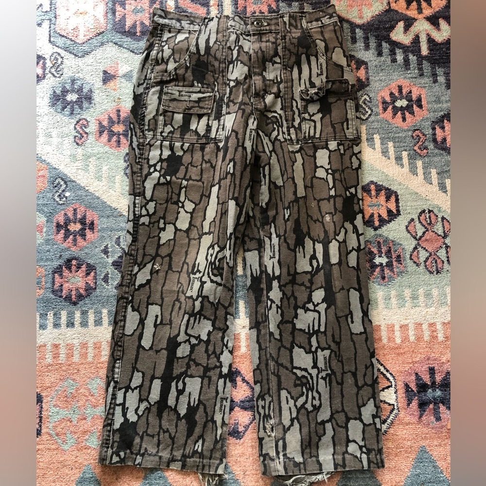 Vintage Deerskin Camo Hunting Pants
